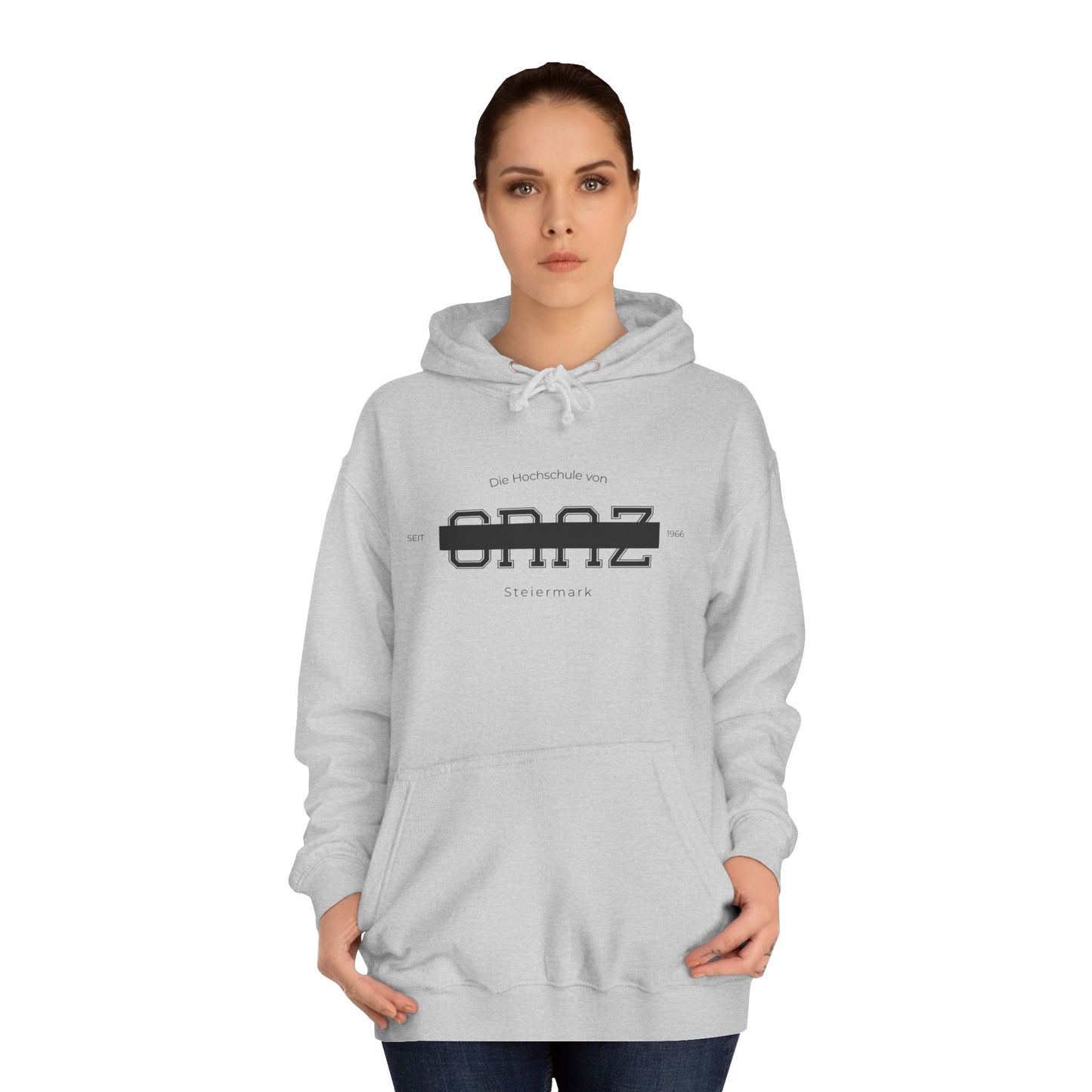 Uni Graz Logo Hoodie Grau